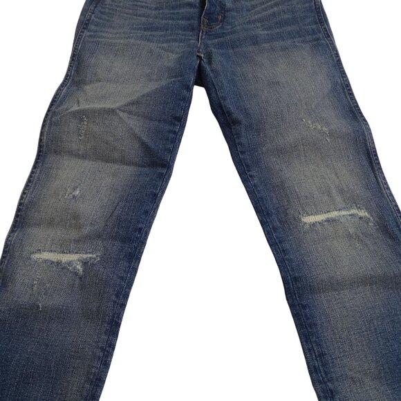 Madewell 9" High Rise Skinny Jeans Women Size 26 Rip New York Wash Denim K1868 - Picture 3 of 15